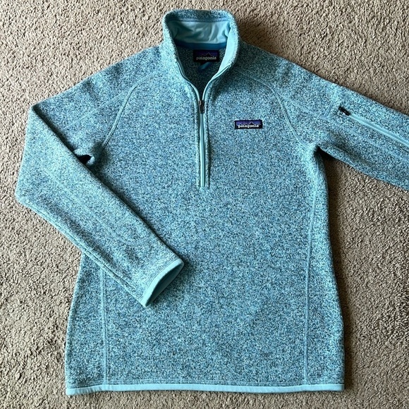 Patagonia Better Sweater Half Zip Pullover Teal Blue - Picture 2 of 9